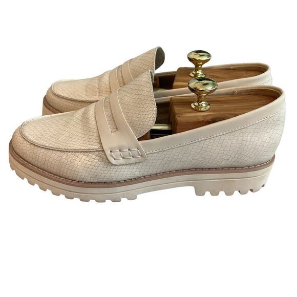 Dolce Vita Abbott Ivory Snakeskin Print Loafers Size 9.5 Runs Large (10) - Picture 4 of 10